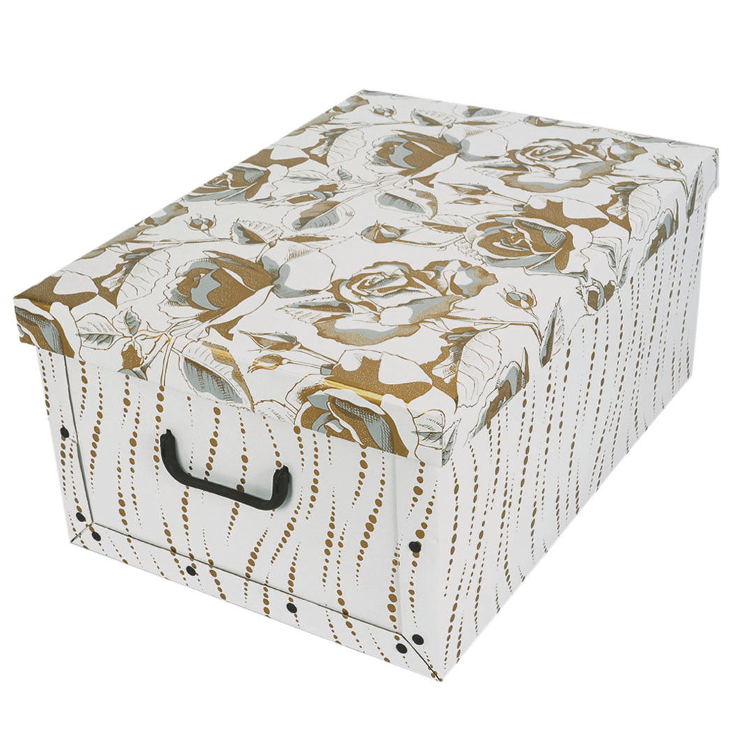Store Roses Storage Storage Box Gold Rose Flowers – Miss Space